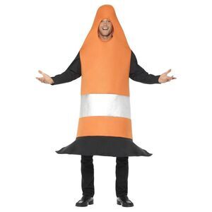 Smiffys Unisex Adult Traffic Cone Costume Cobbler Apron / Orange